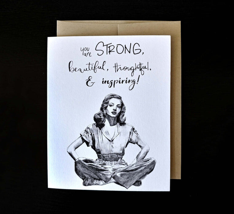 Lauren Bacall, Inspirational Greeting Card (Blank)