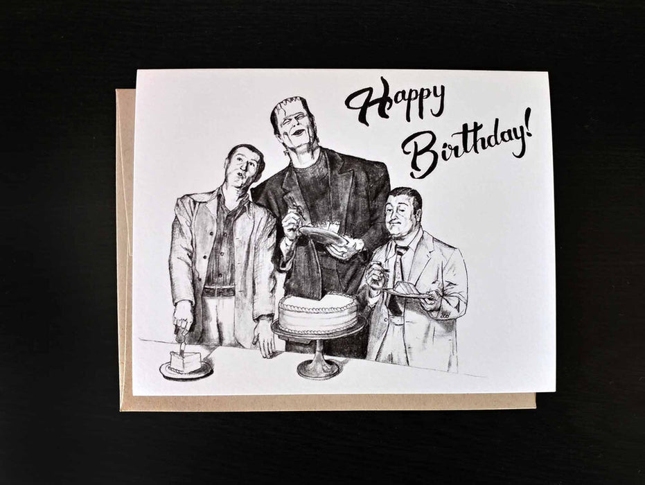 Abbott & Costello Meet Frankenstein Greeting Card (Blank)