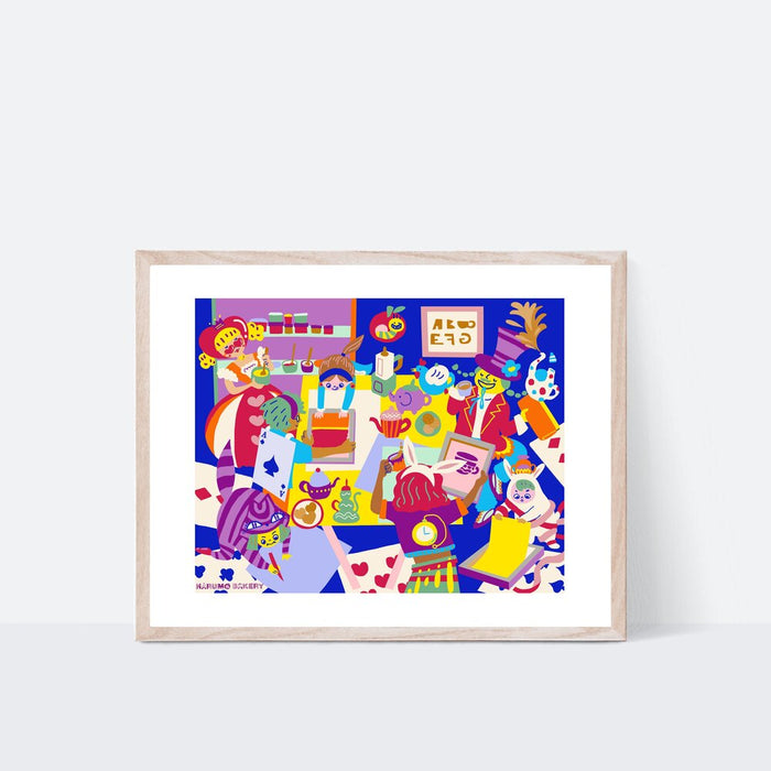 Alice in the Tea Party Poster | Whimsical Art Print | Living Room Poster | "Be Creativity!" Poster | 8"x10" | 11"x14"