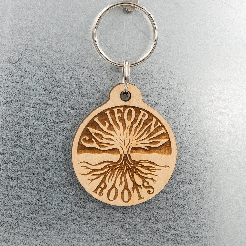 Rooty Keychains California Roots Wood Keychain — San José Made