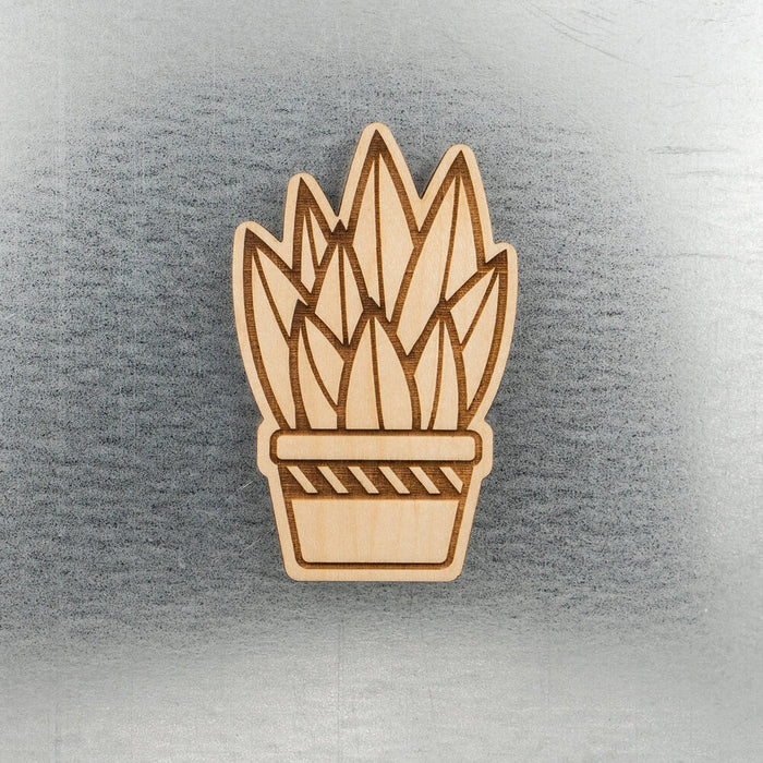 Aloe Vera Succulent Wood Magnet