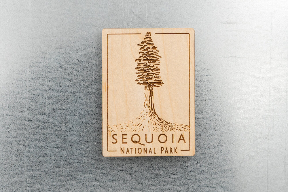 Sequoia National Park Wood Fridge Magnet