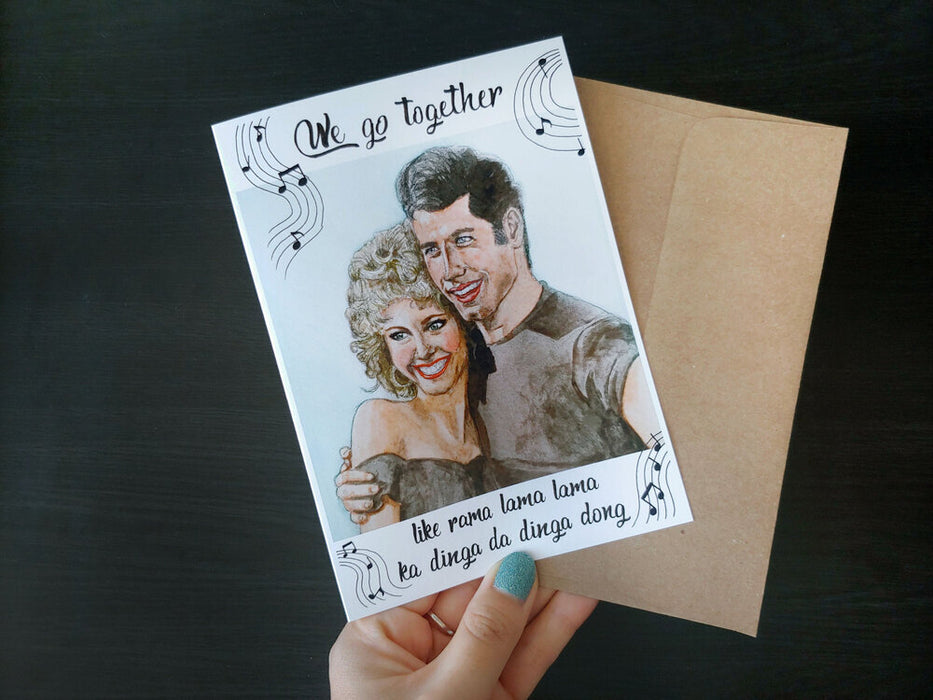 Grease "We Go Together" Greeting Card (Blank)