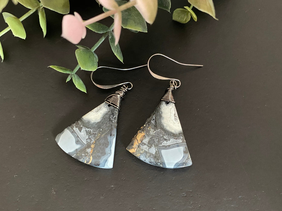 Maligano jasper earrings / natural stone jewelry/ unique one of a kind/ gifts for women