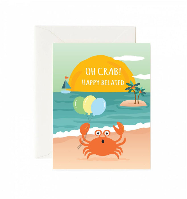 Oh Crab! Happy Belated Greeting Card