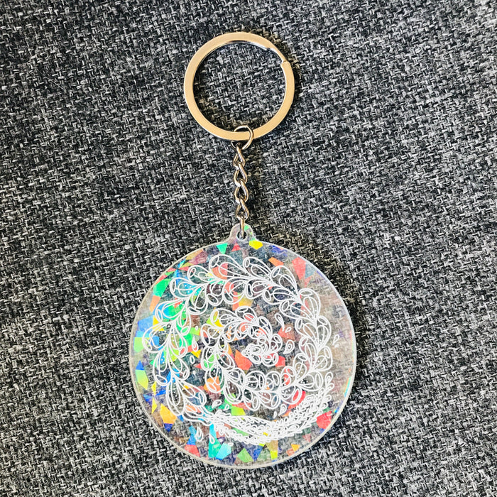 Siphonophore Holographic Keychain