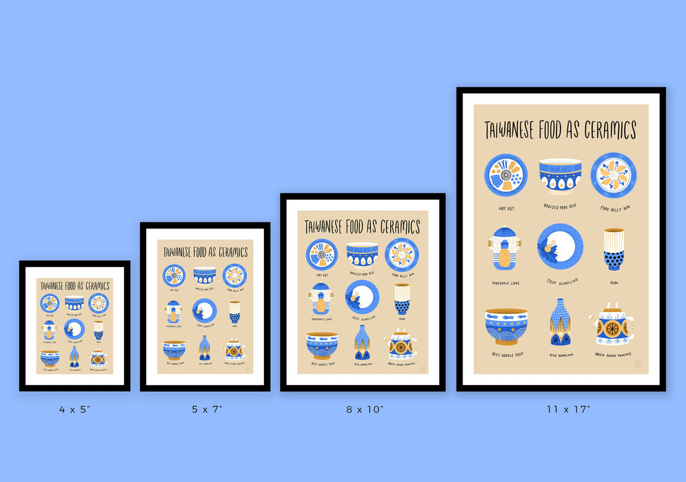 Taiwanese Foods As Ceramics Art Print - 8x10"