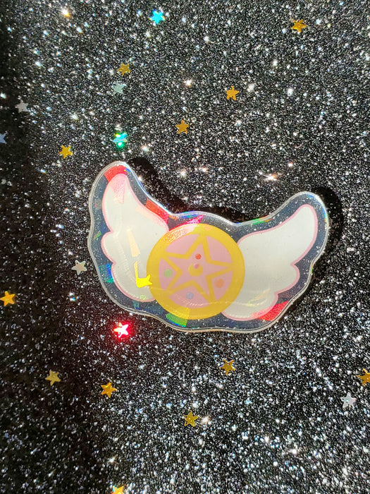 Holographic Sailor Moon Badge Pin