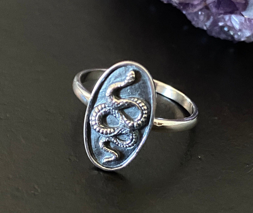 Snake ring, 925 sterling silver, anti tarnish, stack ring