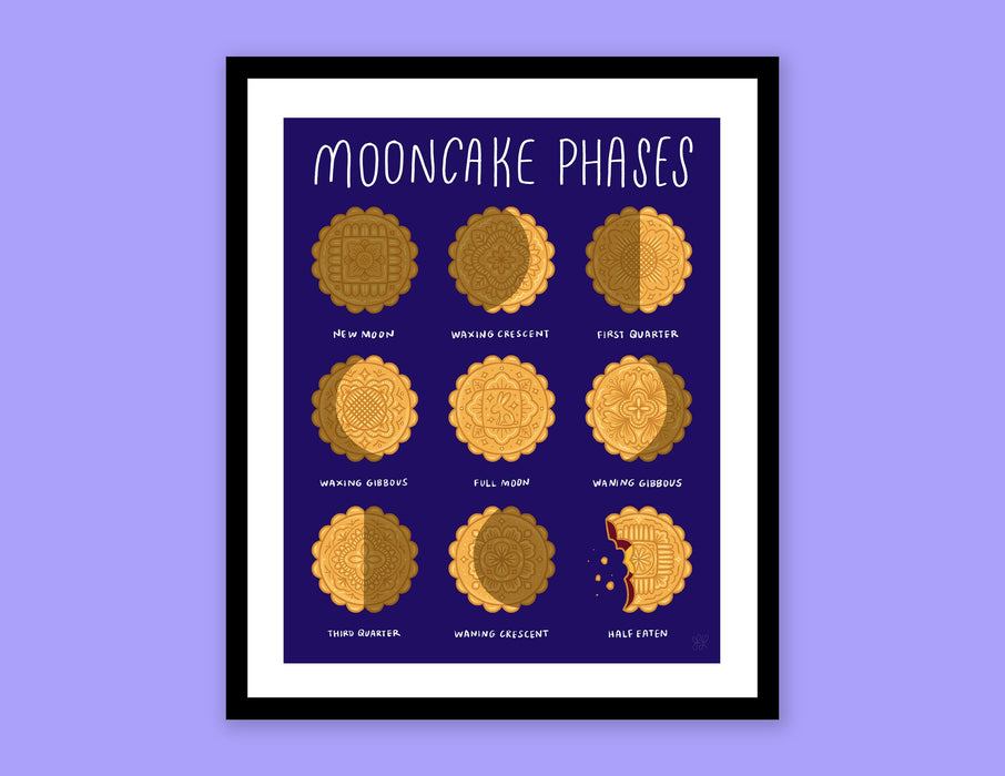 Mooncake Phases Art Print - 8x10"