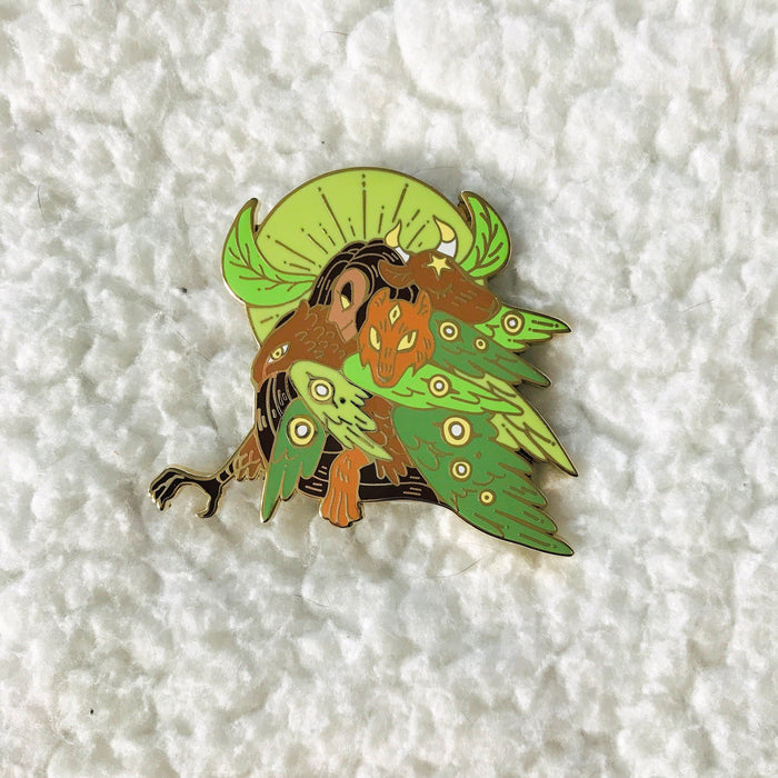 Green Sandalphon Cherub Pin