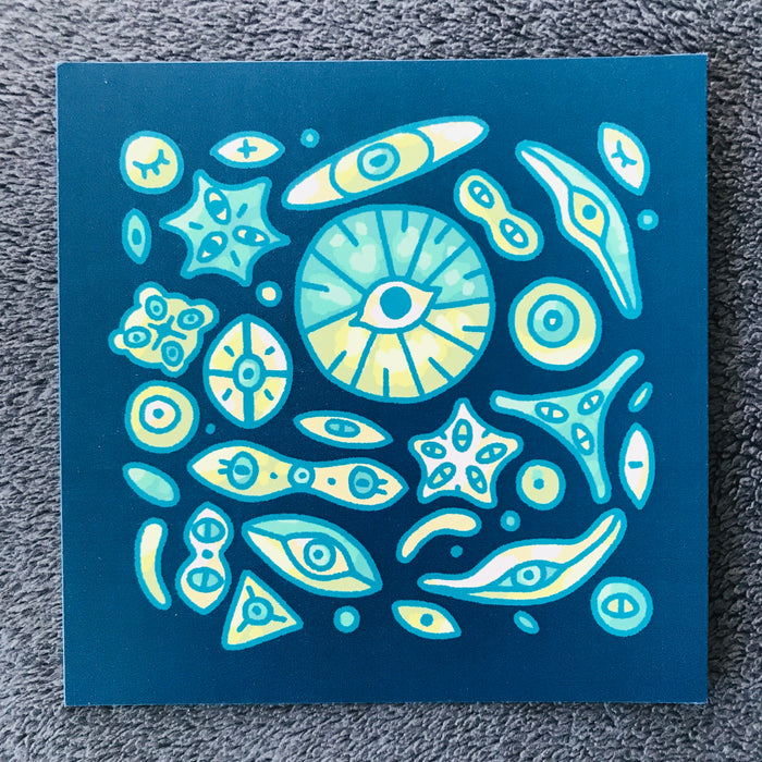 D-Eye-Atoms Square 6 x 6 Art Print