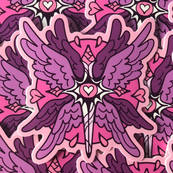 Sapphic Sword Angel Sticker