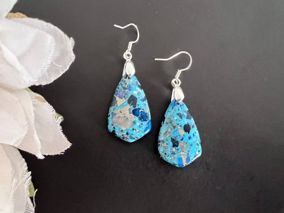Boho chic jewelry/ sea sediment earrings/ jasper earrings / imperial Jasper earrings