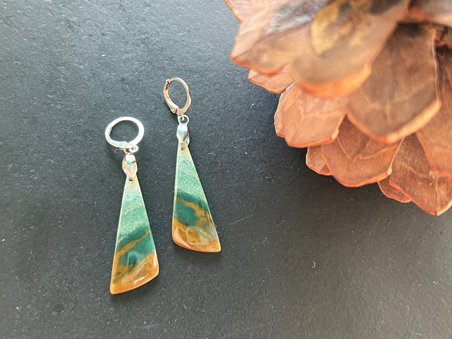 Larsonite earrings/ natural stone jewelry/ unique earrings / gifts for women/ Jasper earrings