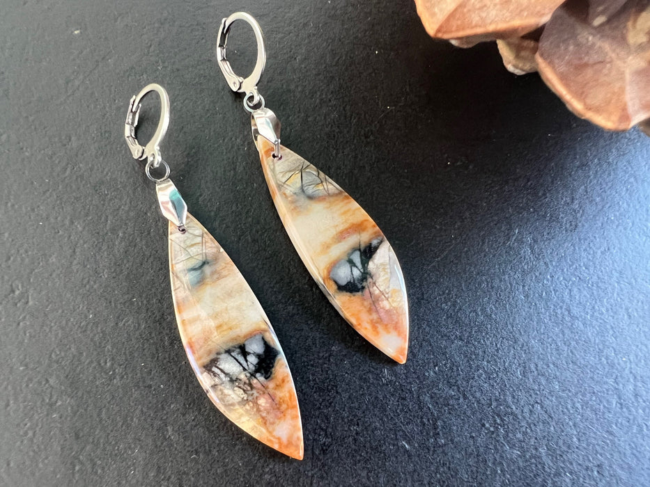 Picasso Jasper earrings/ natural stone jewelry/ unique earrings / gifts for women/ Jasper earrings