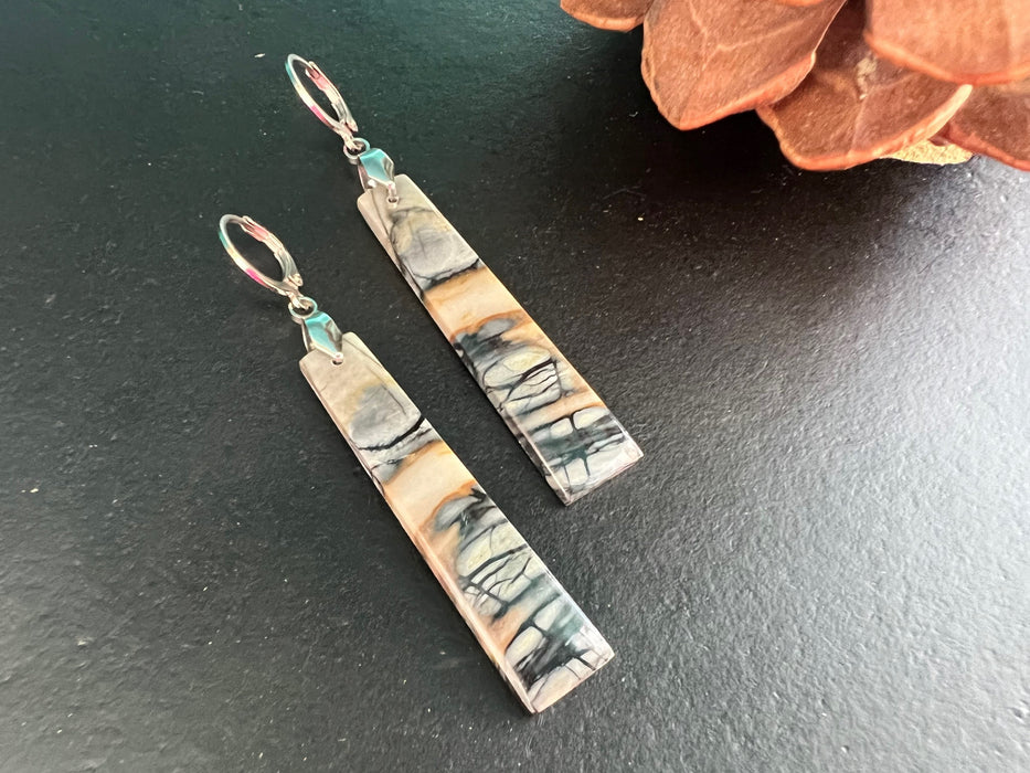 Picasso Jasper earrings/ natural stone jewelry/ unique earrings / gifts for women/ Jasper earrings