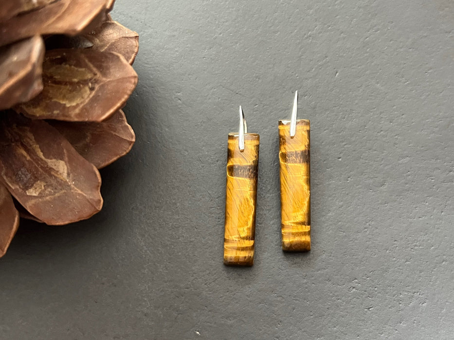 Tiger eye earrings, Jasper earrings, natural stone Earrings, statement earrings