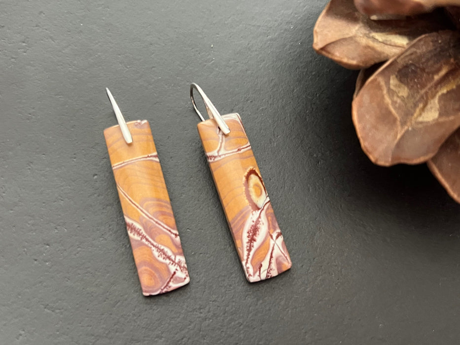Fall colors earrings,Sonora jasper earrings - Jasper earrings - Gifts for women - natural stone earrings
