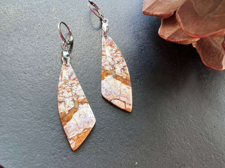 Jasper earrings/ natural stone jewelry/ unique earrings / gifts for women/ Jasper earrings