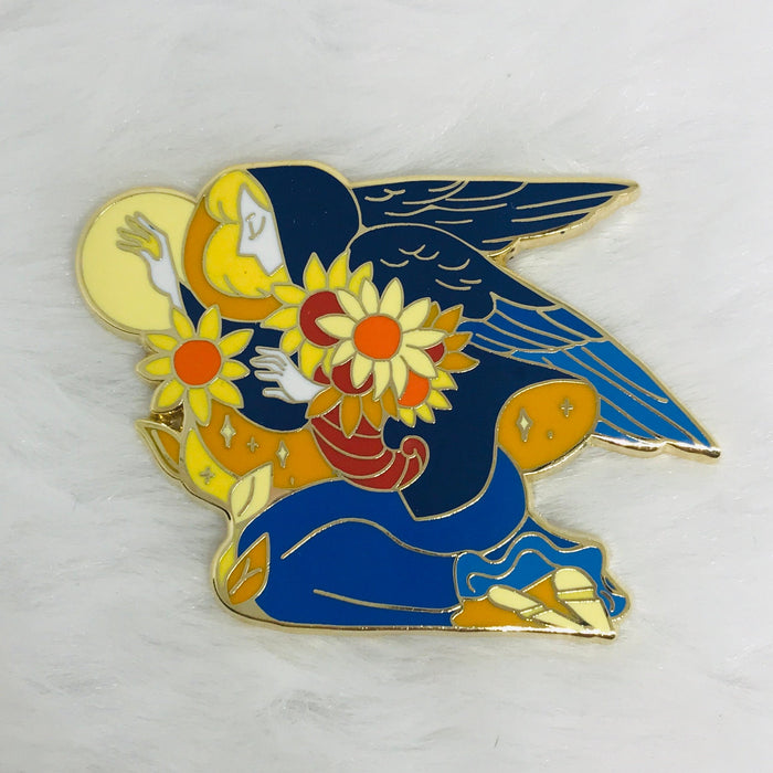 Sunflower Angel - Ukraine Charity Pin