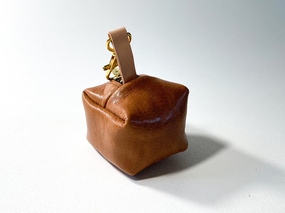 Cubix Coin Case (Brown Leather)