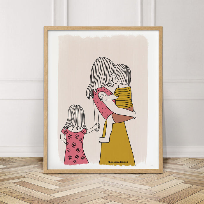 Custom Mother Daughter Illustration, Mom Daughter, Personalized Sketch –  Greatest Custom