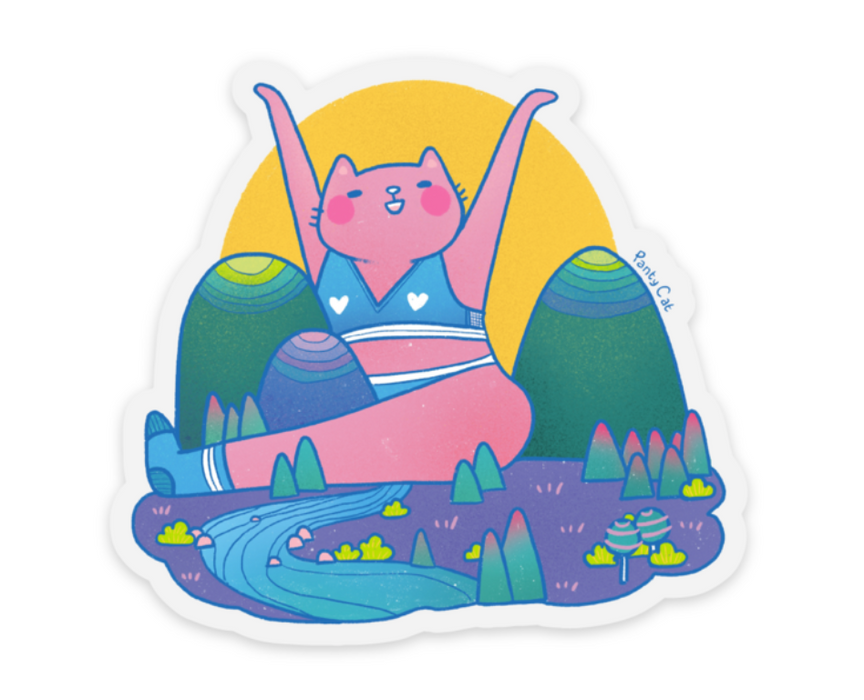 Mountain Cat Sticker