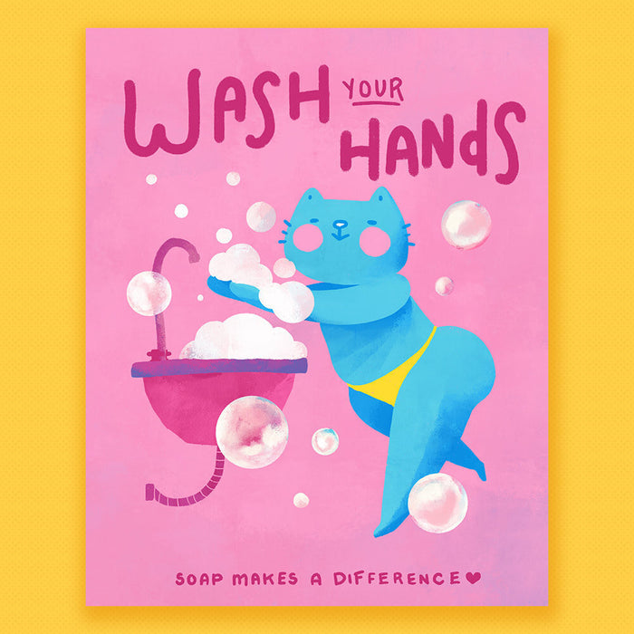 Pandemic PSA - Wash Your Hands - 8x10 Art Print