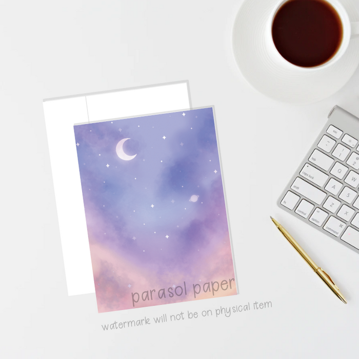Pastel Moon Greeting Card