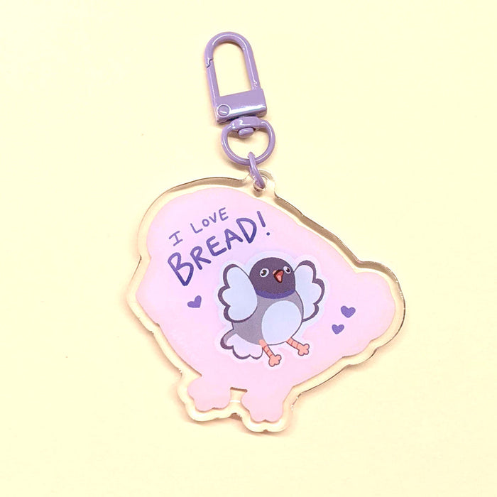 3D Bread Pigeon Charm