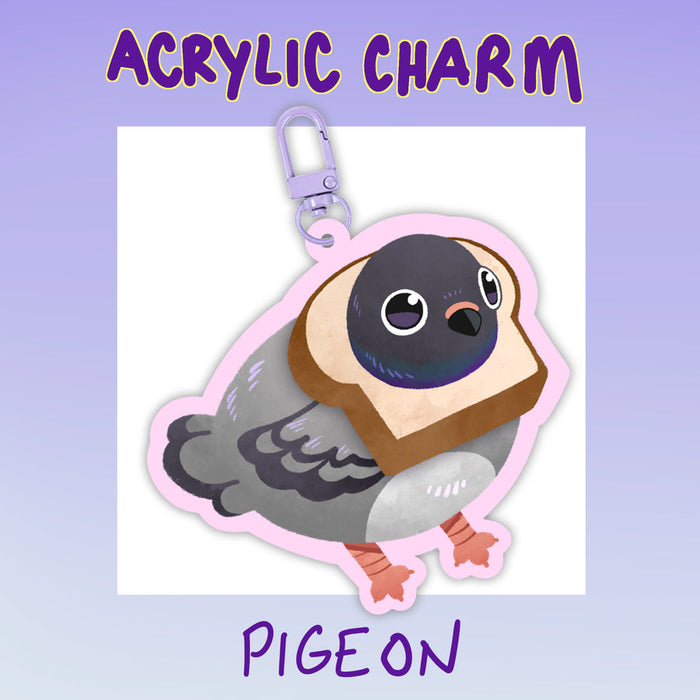 3D Bread Pigeon Charm