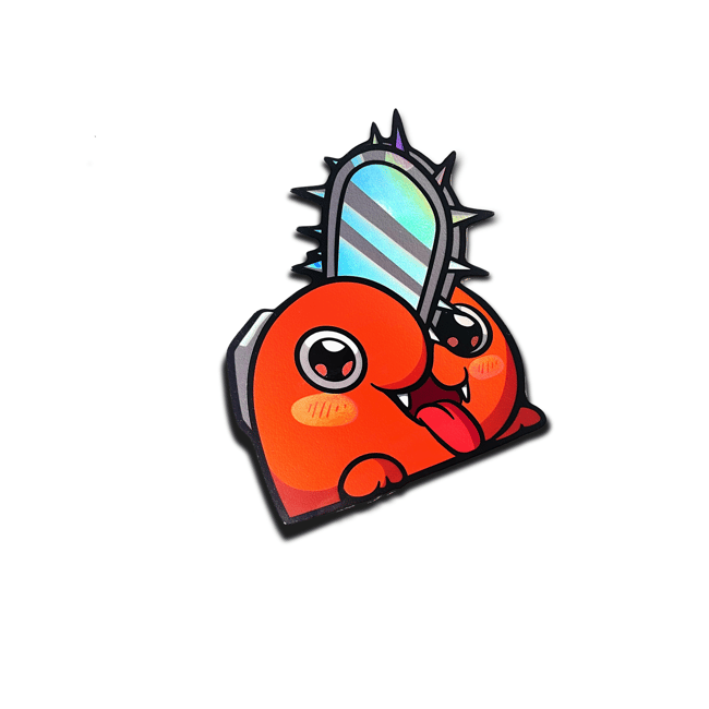 Pochita Peeker Sticker