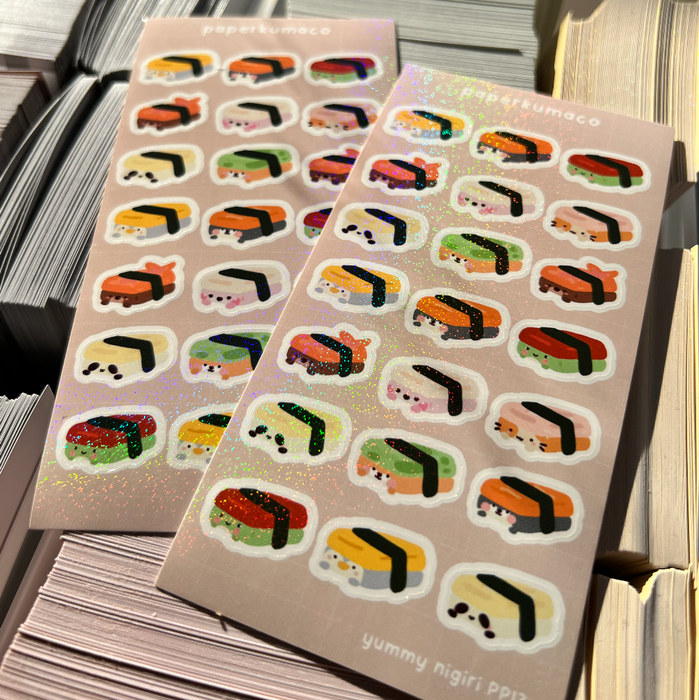 Yummy Nigiri Shimmer Sticker Sheet