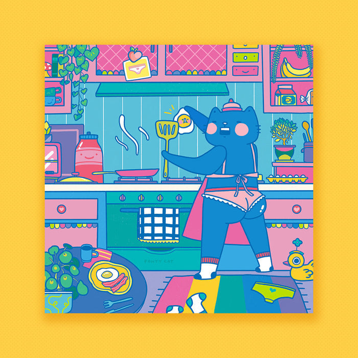 Kitchen Panty Cat Small Print