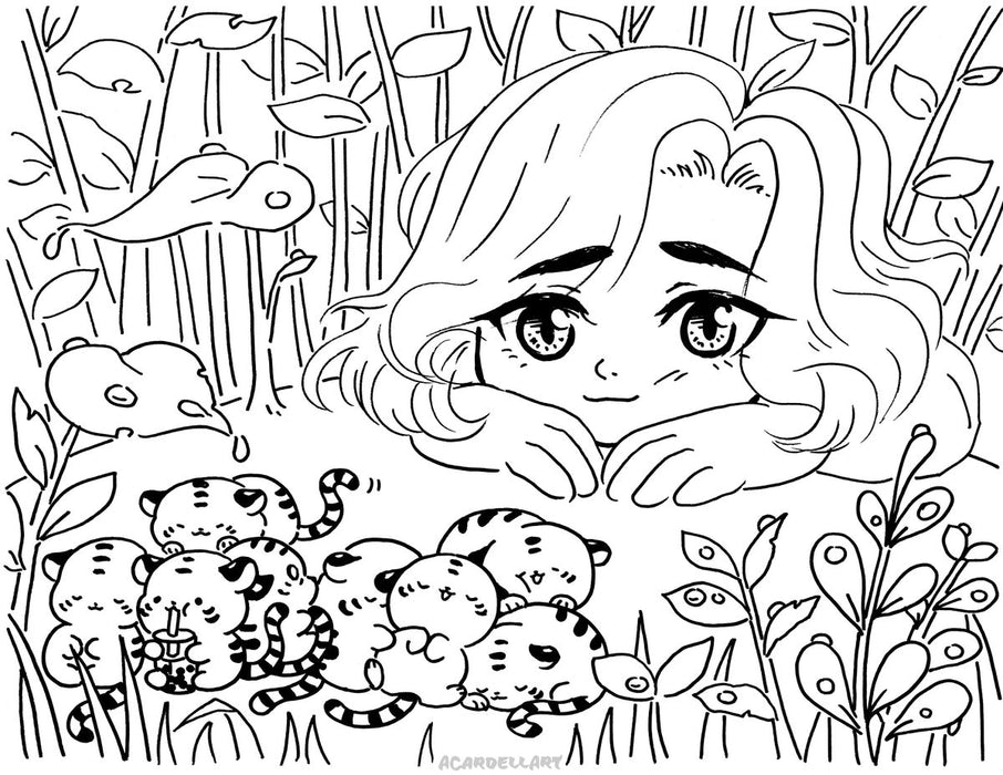 Spring Coloring Book