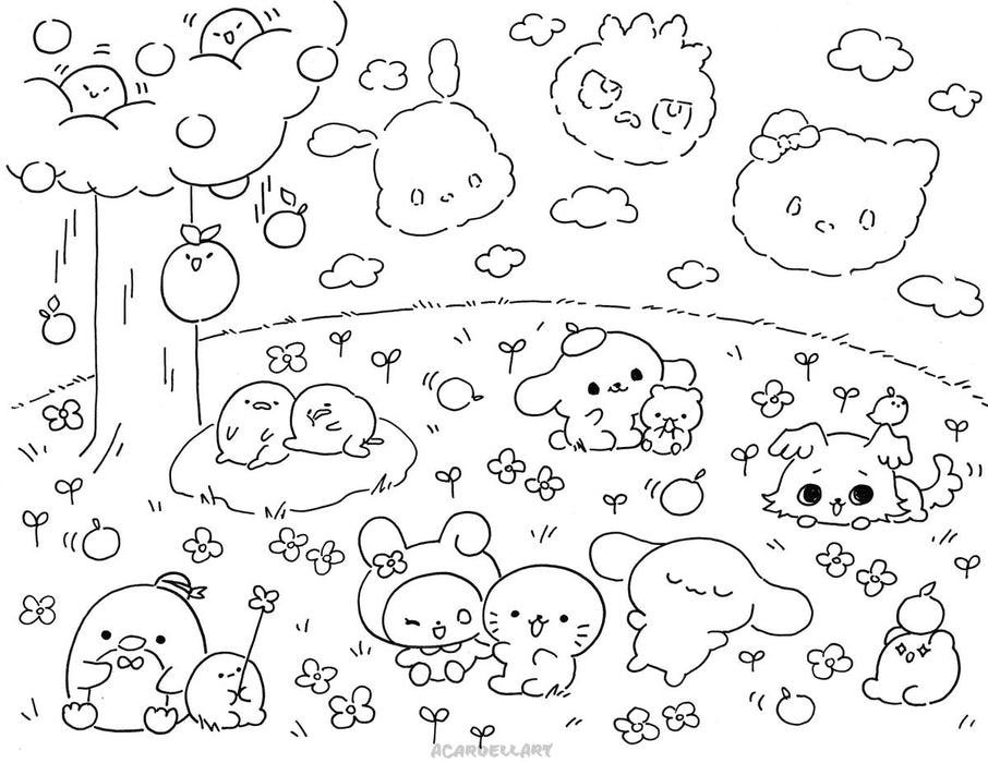 Spring Coloring Book