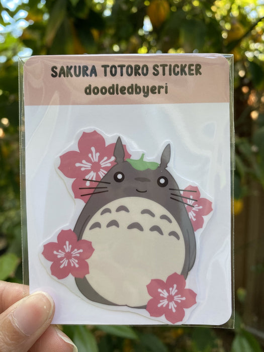 Sakura Totoro Sticker