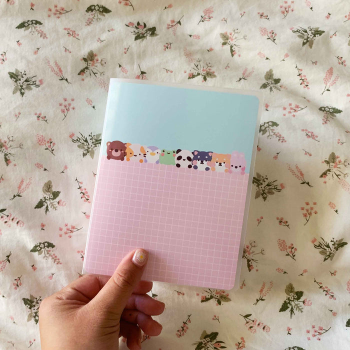 PKCSQUAD Pink and Mint Grid Sticker Album