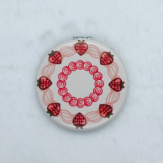 Strawberry Cake Pocket Mirror