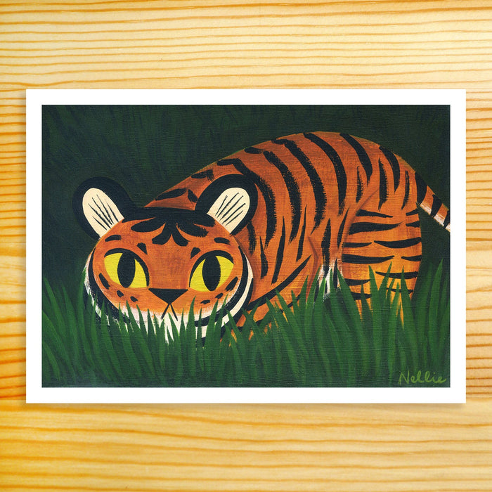 Tiger in The Grass Print