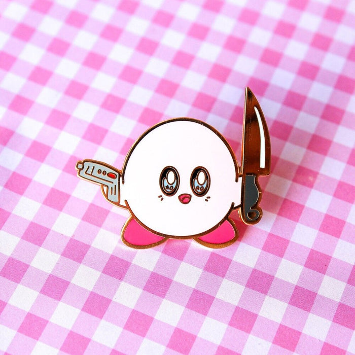 Tough Fluff Enamel Pin (Kirby)